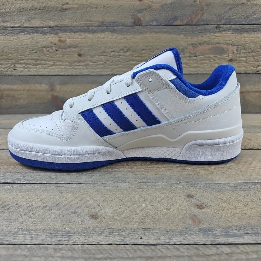 adidas Men's Originals Forum Low CL Shoes Core White/Royal Blue